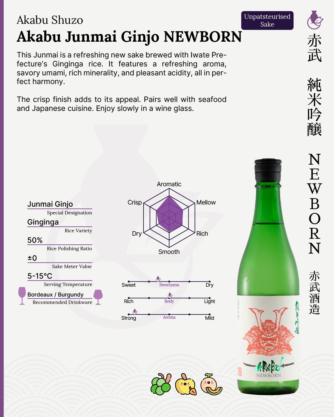AKABU Junmai Ginjo Newborn | 赤武 純米吟醸 NEWBORN