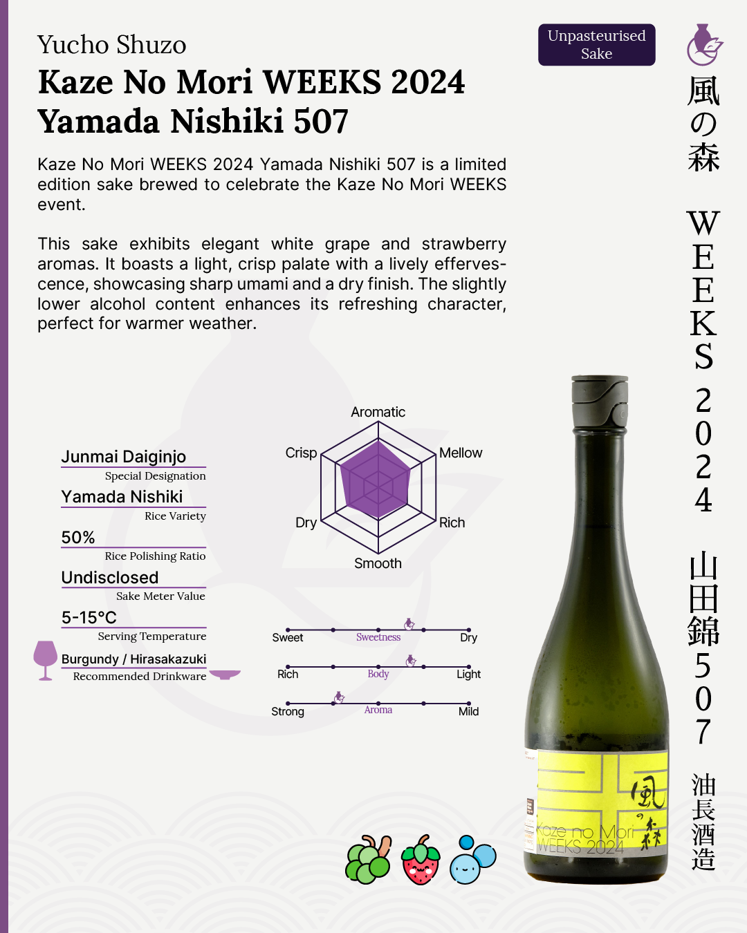 Kaze no Mori WEEKS 2024 Yamada Nishiki 507 | 風の森 WEEKS 2024 山田錦507