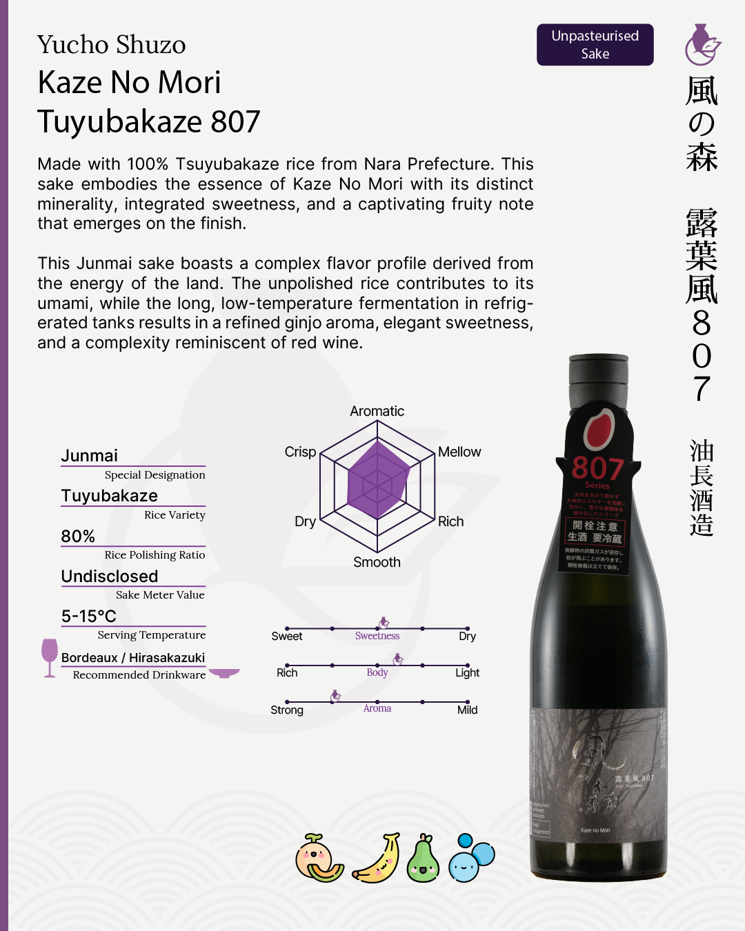 Kaze no Mori Tuyubakaze 807 | 風の森 露葉風807
