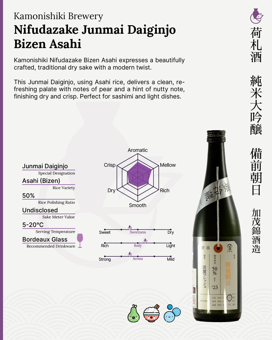 Nifudazake Junmai Daiginjo Bizen Asahi | 荷札酒 純米大吟醸 備前朝日