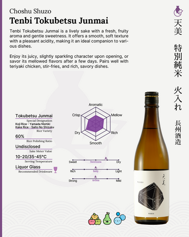 Tenbi Tokubetsu Junmai | 天美 特別純米 火入