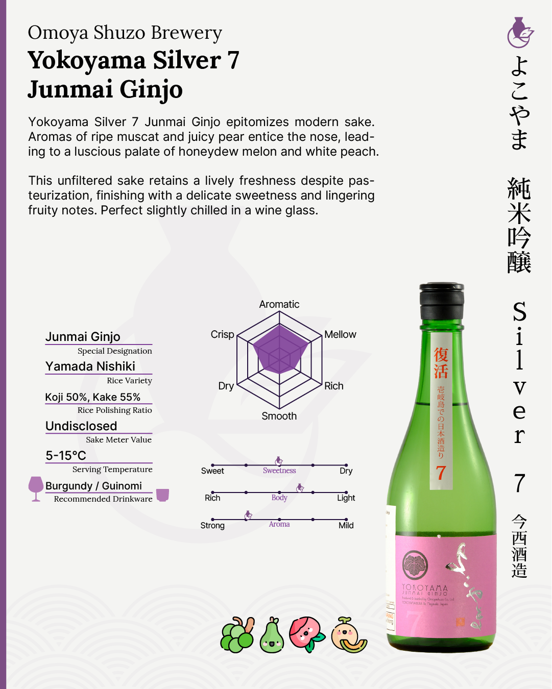 Yokoyama Silver 7 Junmai Ginjo | よこやま 純米吟醸 Silver 7