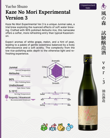 Kaze no Mori Experimental ver.3  | 風の森 試験醸造酒 ver.3